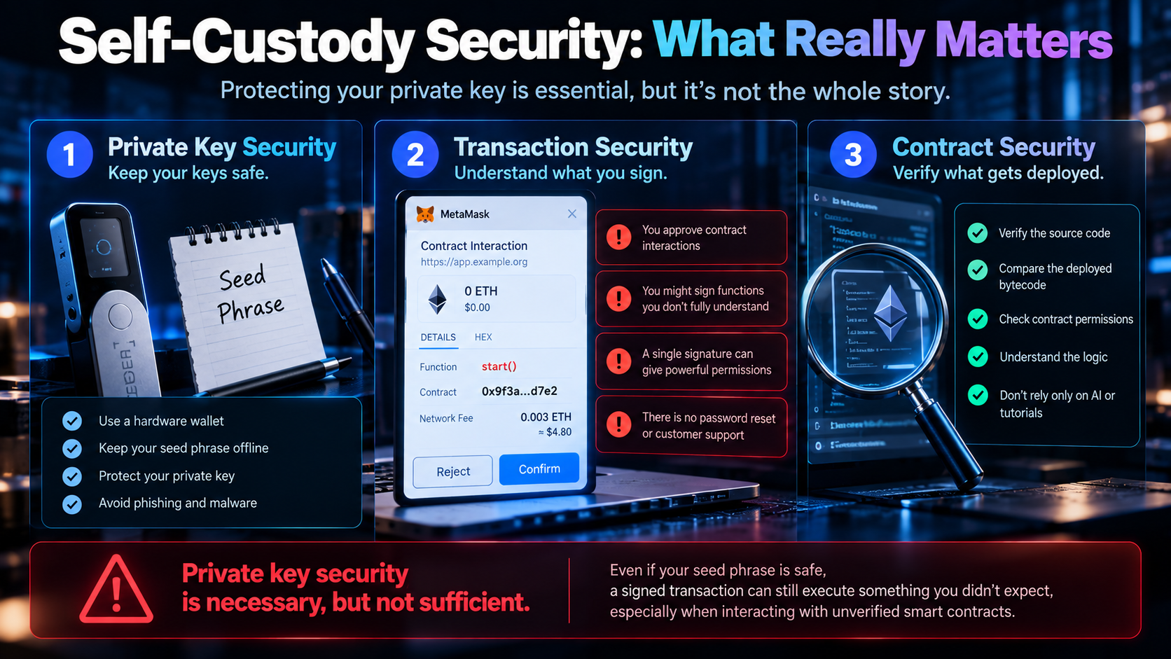 Self-custody security layers
